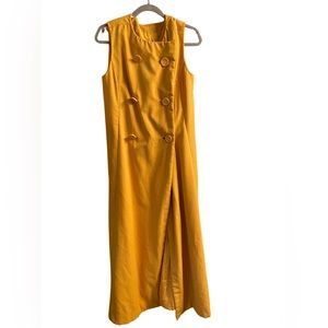 Vintage “vogue couturier designs” circa 1940s-1950s yellow dress